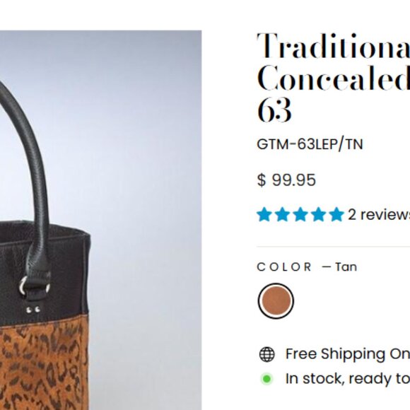 GTM-63 Traditional Open Top Tote Debossed Suede Leather Gun Tote'n Mamas - Picture 8 of 9